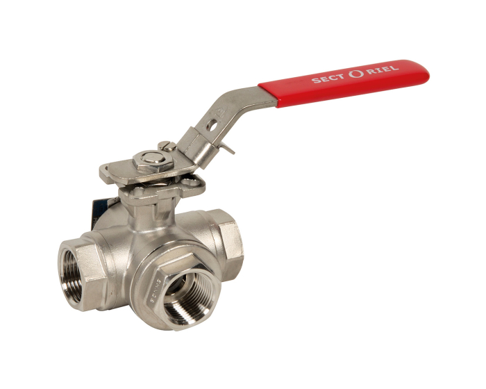 Stainless steel ball valve 780XS 3 way L-port BSP 1/4''